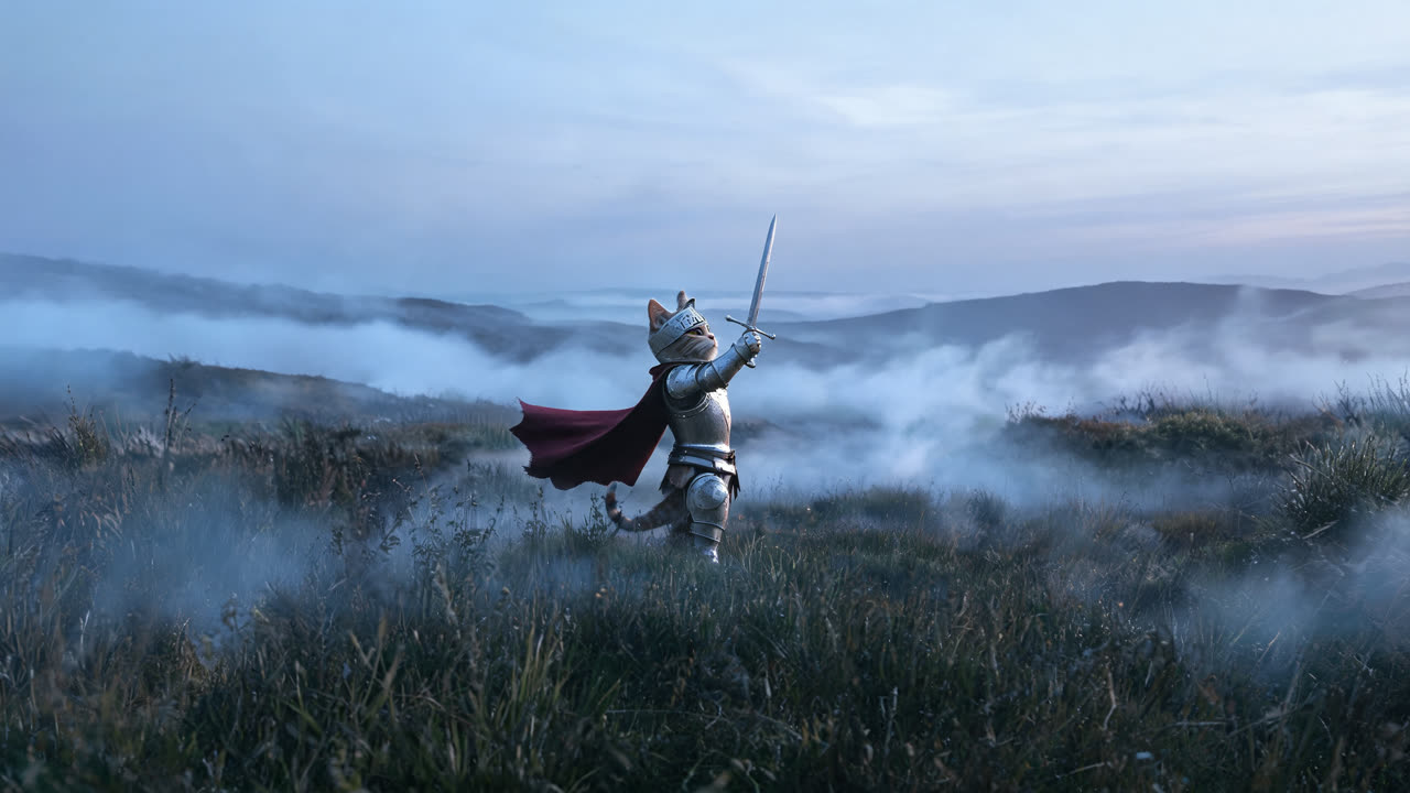 Générateur vidéo Knight Cat AI : photo en vidéo de chevalier