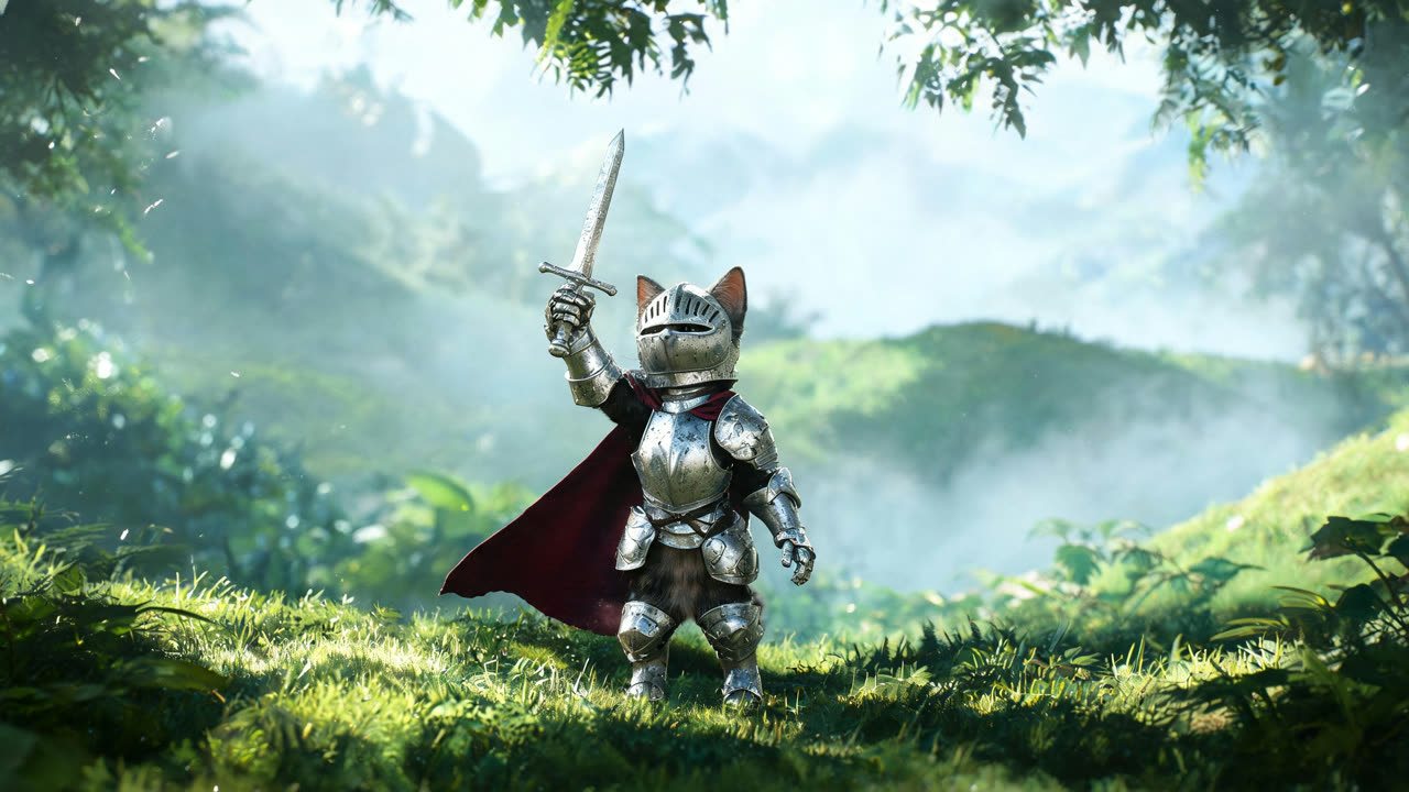 Gerador de Vídeo Knight Cat AI: Foto para Vídeo de Cavaleiro